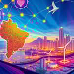 Fundo temático com foco em tecnologia