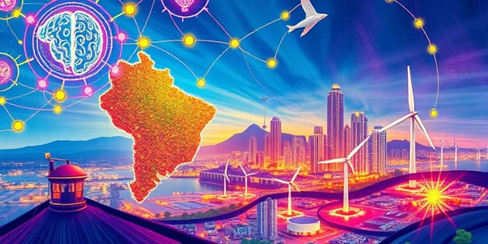Fundo temático com foco em tecnologia